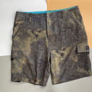 Men's Fishing Cargo Shorts - Olive/Gray